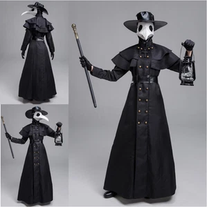 Herren Pest Arzt Kostüm komplett Steampunk Halloween Maskerade Cosplay Kostüm - Bild 1 von 12