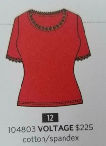 NWT $225 size XS CARLISLE VINTAGE RED w/SILVER RING EMBELLISHED T-SHIRT - Picture 1 of 7