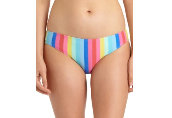 California Waves Juniors' Shiny Rainbow Hipster Bikini Bottoms Size M - Image 1 of 1
