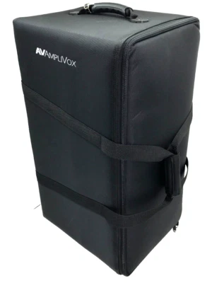 AmpliVox Padded Travel Flight Case w/ Wheels for Music Equipment 27x12x15 - Image 1 of 4