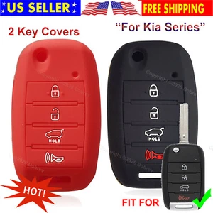 Funda protectora de goma de silicona con llavero sin llave para Kia plegable - Imagen 1 de 4