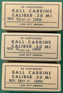 LAKE CITY ARSENAL GUERRA COREANA CARABINA BOLA NUEVA RÉPLICA 50 CAJAS DE MUNICIÓN REDONDAS - Imagen 1 de 7