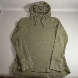 Duluth Trading Co Damen kleiner olivgrüner Waffelmuster Strick Scuba Hoodie Baumwollmischung - Bild 1 von 8