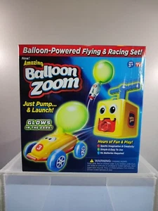 NEW SEALED AMAZING BALLOON ZOOM GLOWS IN THE DARK KIDS FLYING & RACING SET - Picture 1 of 6