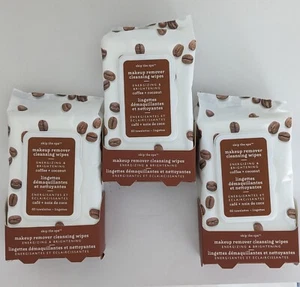 Skip the Spa Coffee and Coconut Makeup Remover Cleansing Wipes 60 ct 3 packages - Picture 1 of 4
