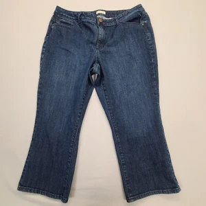 Coldwater Creek Pants Womens 16 Blue Denim Crop Casual Comfort Ladies - Picture 1 of 8