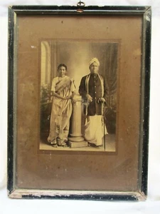 Antique Photo Old South/Indian Chettiar Family of 1930s Black & White Photograph - Picture 1 of 4
