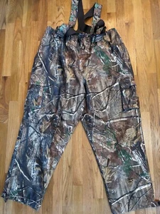 Field & Stream Camo Pants Mens XXL Realtree Cargo Waterproof Hunting Suspenders - Picture 1 of 9
