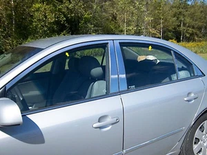 2006-2010 FOR HYUNDAI SONATA 6 Piece Stainless Steel Window Trim Package - Picture 1 of 1