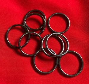 Hematite Ring Grounding Stone Protection and Stability Thin Band Size 11 - Picture 1 of 4
