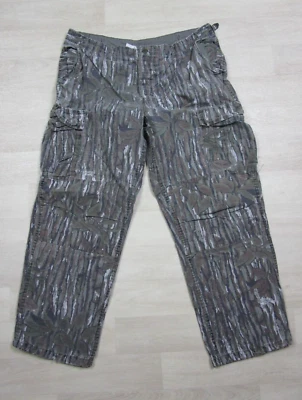 Vintage Y2k Camo Camouflage Pants 38x29.5 Realtree Mossy Oak Hunting Double Knee - Image 1 of 4