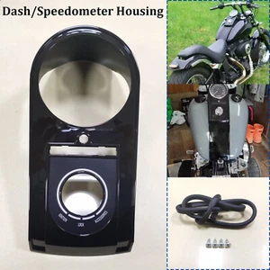Gloss Black Dash Speedometer Housing For Harley Softail 2000-2010 Fat Boy FXSTB - Picture 1 of 10
