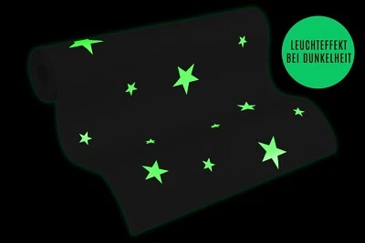 Papel pintado efecto luminoso papel pintado fluorescente estrellas beige 32440-4 Foto 1 de 3