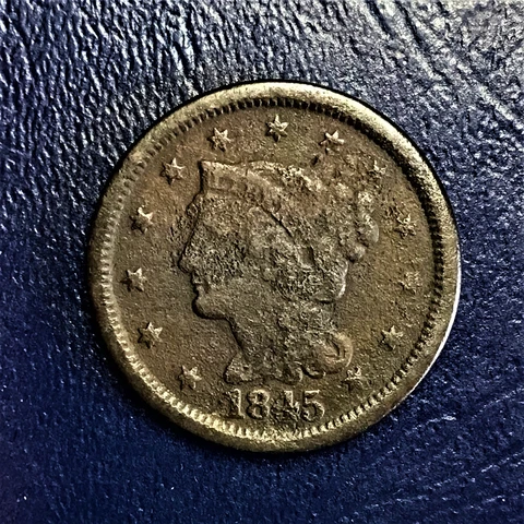 1845 Liberty Head Braided Hair Copper Large Cent G Cover