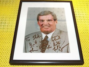 FRANK BEAMER; VIRGINIA TECH Football Coach (1987-15), Framed Autographed Photo - Picture 1 of 3