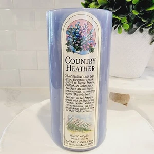 VINTAGE New Yankee Candle Handcrafted COUNTRY HEATHER 6" Pillar Candle Retired - Picture 1 of 13