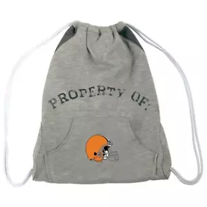 Cleveland Browns NFL Sudadera con Capucha Cinch Mochila, 14 x 17 Pulgadas, Gris Logotipo del Equipo - Imagen 1 de 1