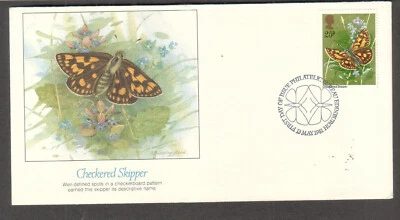Great Britain 1981 Fleetwood cachet FDC cover Checkered Skipper butterfly - Image 1 of 2