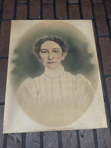 Large Antique Victorian Woman Print 20×16 - Picture 1 of 6
