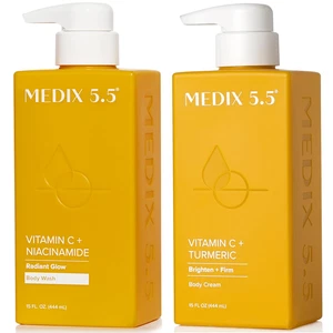 MEDIX Vitamin C Body Wash + Vitamin C Body Lotion & Face Moisturizer 2PC Skin Ca - Picture 1 of 12