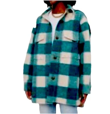 TUCKERNUT Verde Aspen Cuadros Gran Tamaño Pesado Polar Camisa Chaqueta-Calce Relajado S-NUEVA Foto 1 de 4