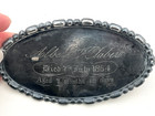 1864 Antique Victorian Engraved Casket Plaque BABY ALBERT  7 months 18 days