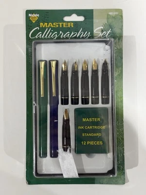 NEW Nicole Quality Value Master Calligraphy Set 12 Pcs Pro 5101 - Image 1 of 4