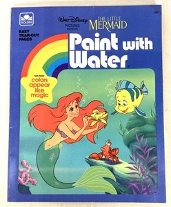 Golden 1989 Vintage THE LITTLE MERMAID Paint with Water Activity Book - UNUSED - Picture 1 of 7