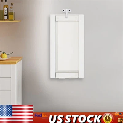 Mesa de comedor plegable de madera blanca montada en la pared Foto 1 de 4