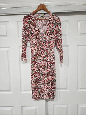 Anne Klein женщин классический искусственного надежном платье многоцветный 3/4 рукав размер 10 - Изображение 1 из 4