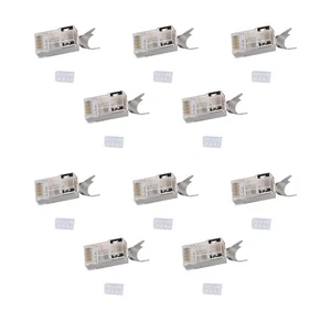 1.45mm 10Pack Network Connectors RJ45 Cat7 Gold Plated FTP Modular Plug - Afbeelding 1 van 7