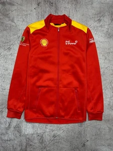 Shell Ferrari Team Vintage Mens Track Top Jacket Size S - Picture 1 of 10