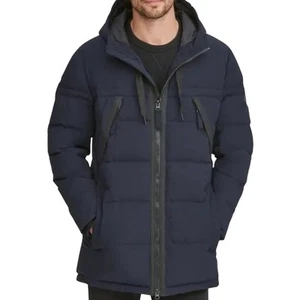 Andrew Marc Holden Down Coat Navy Quilted size L - Picture 1 of 13