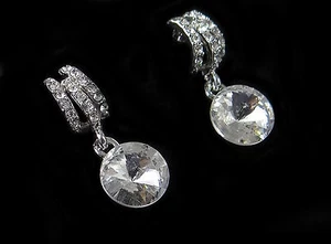Pendientes de cristal pedrería piedras 1 par/2 piezas pendientes - Imagen 1 de 1