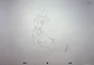 Lápiz de escena dibujada a mano Curious George 2006 producción firmado por Len Simon #nuevo - Imagen 1 de 2