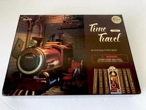 Rolife 3D DIY Time Travel Train Book Ends Wooden Lighted Bookend Robotime - Picture 1 of 3