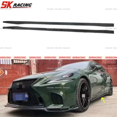 Kit de carrocería de faldón lateral de fibra de carbono real para Lexus LS500h 2018-2024 Foto 1 de 4