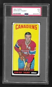 Tarjeta 1964-65 Topps Tall Boy # 52 Jean-Guy Talbot Montreal Canadiens PSA 5 - Imagen 1 de 2