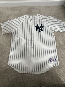 Majestic MLB New York Yankees Gary Sheffield #11 Jersey Size XL Pin Stripes - Picture 1 of 8