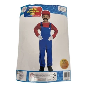 Kinderkostüm - Super Mario, Klempner o. Ä. - Fasching - Größe L, 10-12 Jahre - Bild 1 von 8