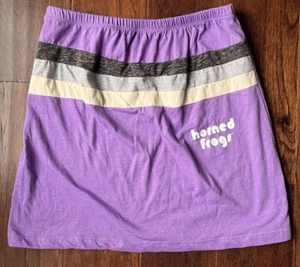 $38 TCU Horned Frogs Summit Sportswear Girls RETRO Striped Purple SKIRT Youth M - Picture 1 of 3