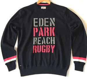 Mens Eden Park Jumper Crew Navy Blue Pink Grey Trim Beach Rugby Sale L XL XXXL - Picture 1 of 3