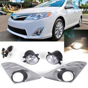 Luces antiniebla cromadas con interruptor + arnés + cubierta para Toyota Camry L LE XLE 2012-2014 - Imagen 1 de 15