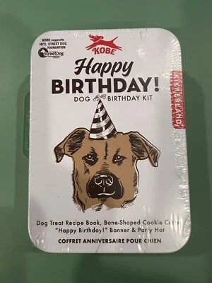 Kobe Happy Birthday Dog Birthday Kit by Kikkerland Sealed  - Image 1 of 4