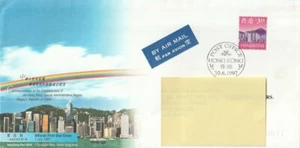Rarität ! Letzter Poststempel der Kronkolonie Hong Kong 1997 - Ersttagsbrief - Bild 1 von 3