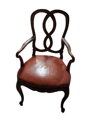 Sillas laterales victorianas talladas estilo Queen Anne (2) madera de pera calidad de diseñador Foto 1 de 4