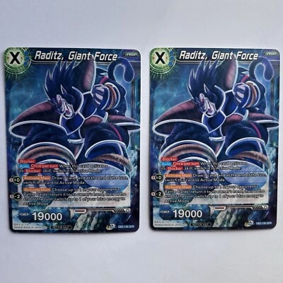 x2 Raditz Giant Force DB3-136 GFR Dragon Ball Super Cards Tournament Pack Rare - Image 1 of 2