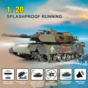1/20 2.4G M1A1 Abrams Main Battle Tank Model Remote Control W/Simulation Sound - Picture 1 of 12