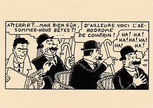 EXEM carte invitation dedicace 2003 librairie oreille cassée hommage Tintin 4 - Imagen 1 de 2