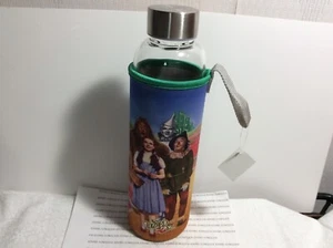 WIZARD OF OZ GLASS WATER BOTTLE New with tag with Neoprene Sleeve Stainless Cap - Picture 1 of 5